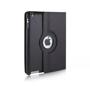 Rotation 360° Leather Stand Cover For Apple iPad 2, 3, 4 Black