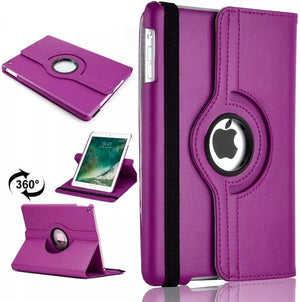 Rotation 360° Leather Stand Cover For Apple iPad Air 9.7" 2017/2018 Purple