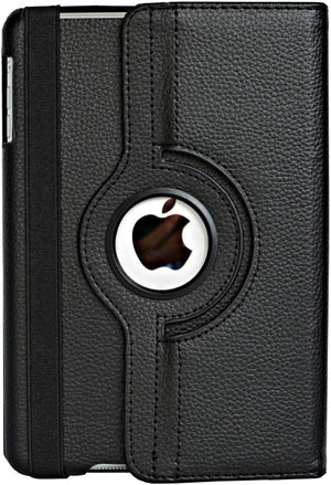 Rotation 360° Leather Stand Cover For Apple iPad Mini 1 / 2 Black