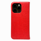 iPhone 14 Pro Max Clamshell PU Leather Case Red