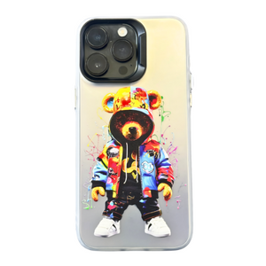 iPhone 15 Pro Max Graffiti Hoodie Bear