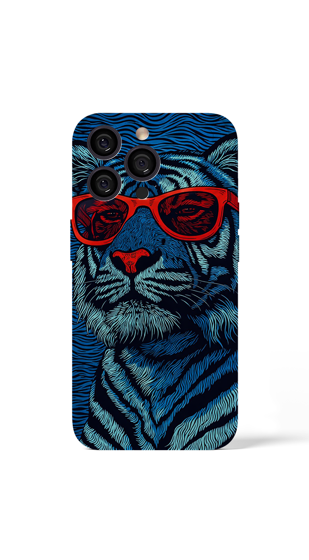 iPhone 17 Pro Max Tiger in red sunglasses