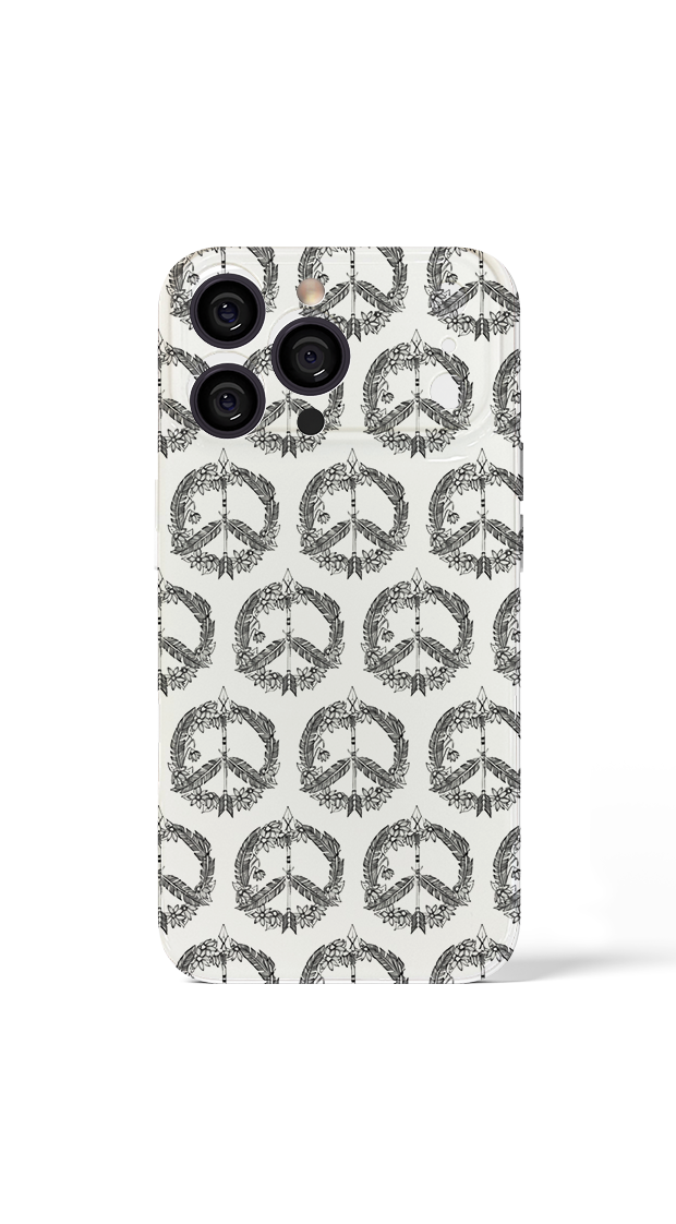 iPhone 17 Pro Max Botanical peace symbol pattern